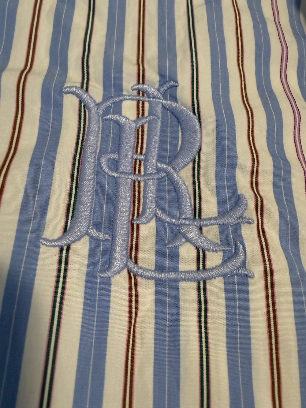 Lauren Ralph Lauren Egyptian Cotton multi colored striped button shirt XXL women